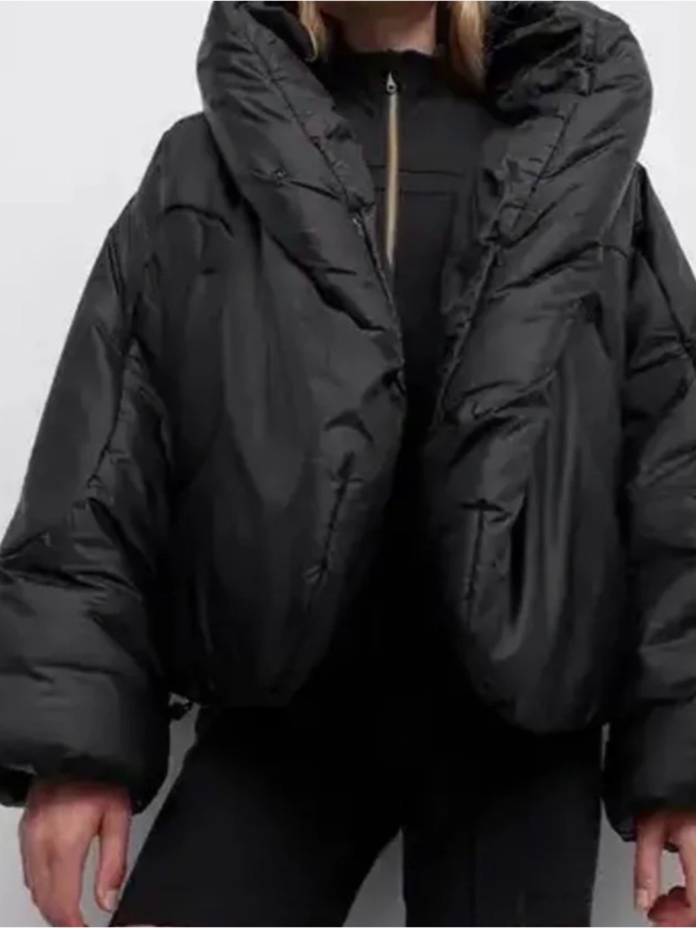 lululemon athletica Black Oversized Hooded Puffer